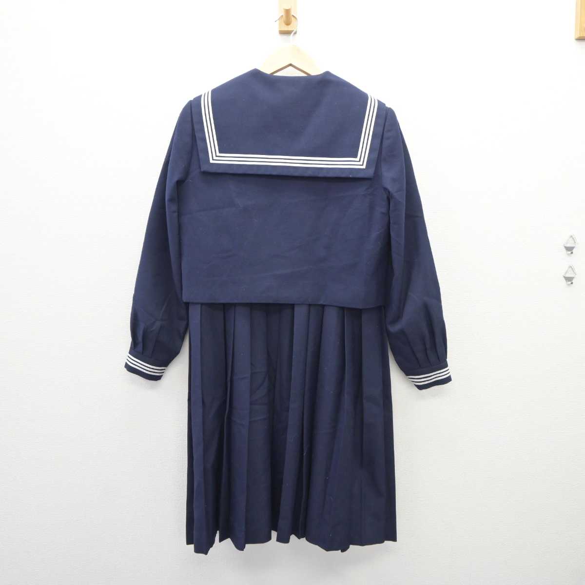 【中古】茨城県 常澄中学校 女子制服 2点 (セーラー服・ジャンパースカート) sf060757