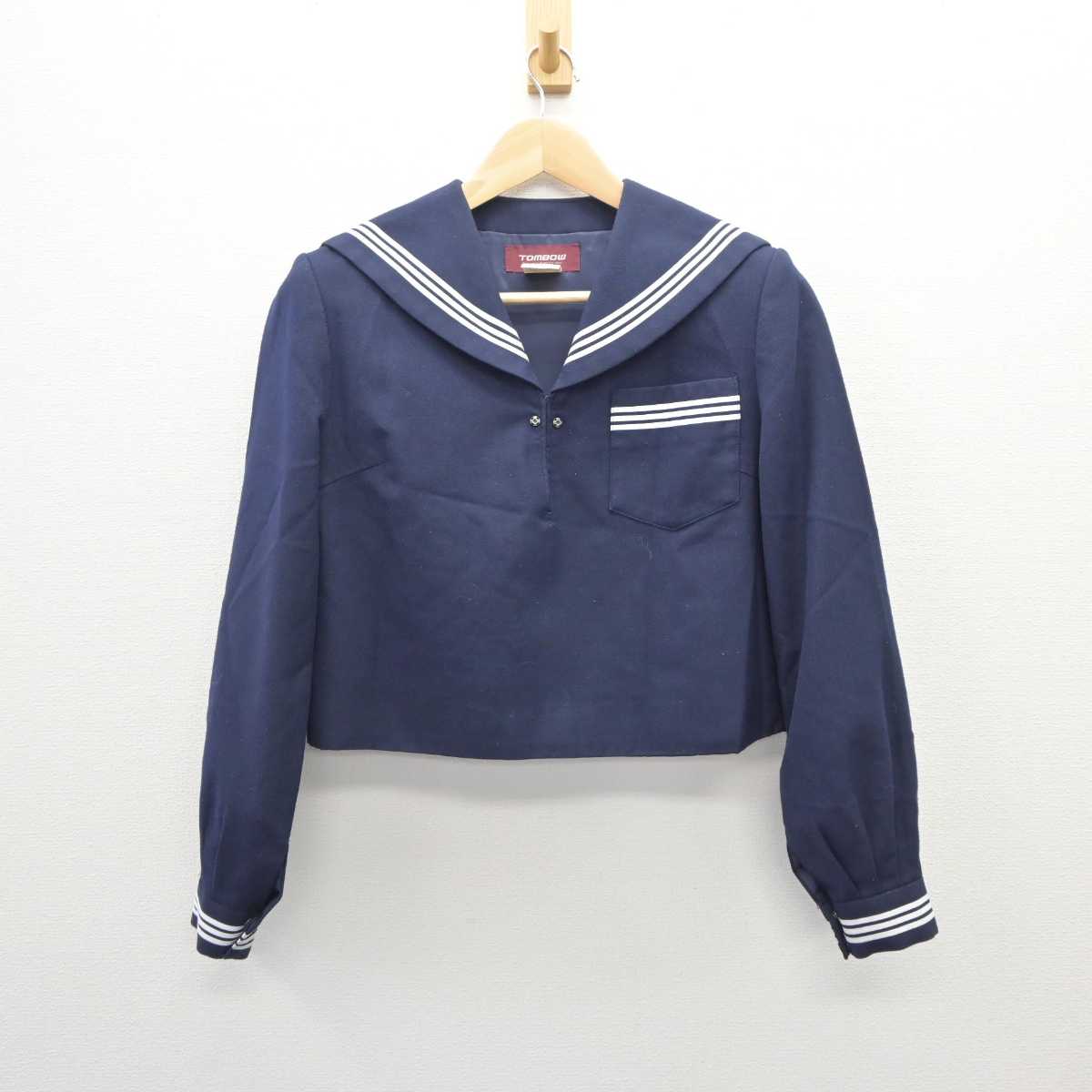 【中古】茨城県 常澄中学校 女子制服 2点 (セーラー服・ジャンパースカート) sf060757