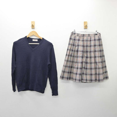 【中古】兵庫県 芦屋高等学校 女子制服 2点 (ニット・スカート) sf060759