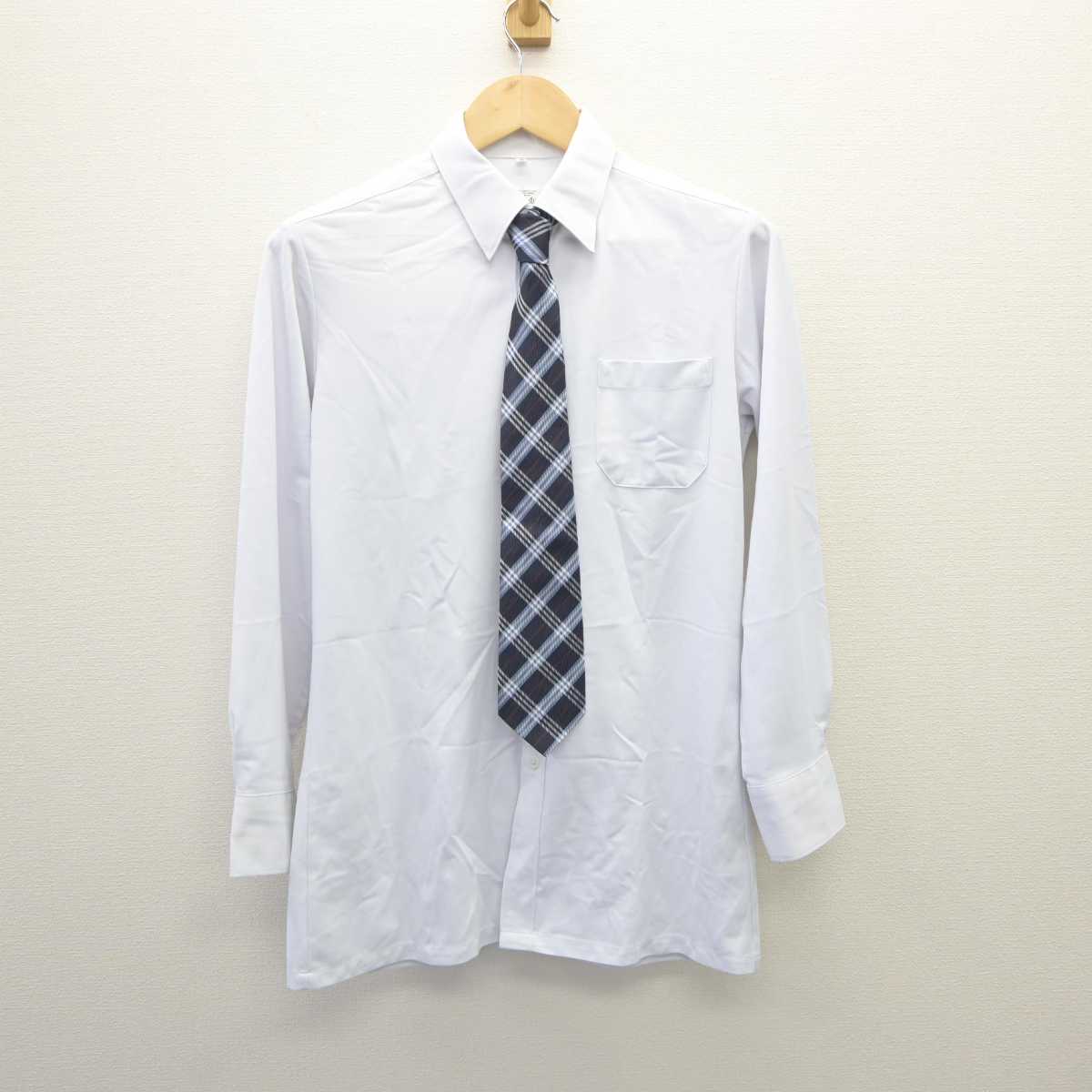 【中古】兵庫県 育英高等学校 男子制服 5点 (ブレザー・シャツ・ニット・ズボン) sf060761