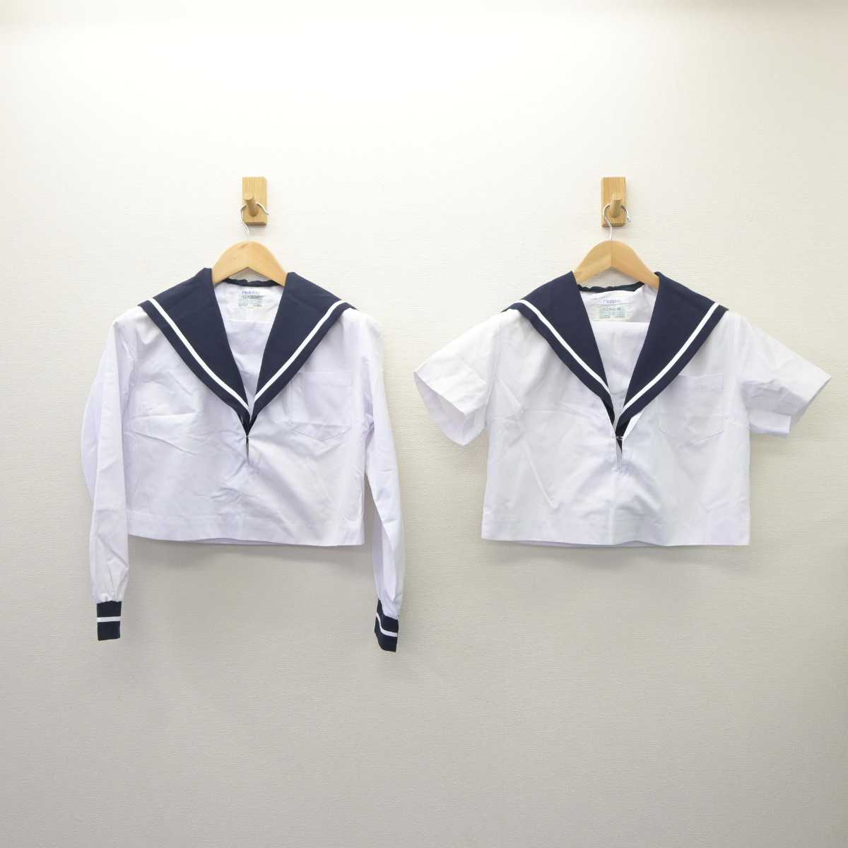 【中古】愛知県 金城学院高等学校 女子制服 2点 (セーラー服) sf060764