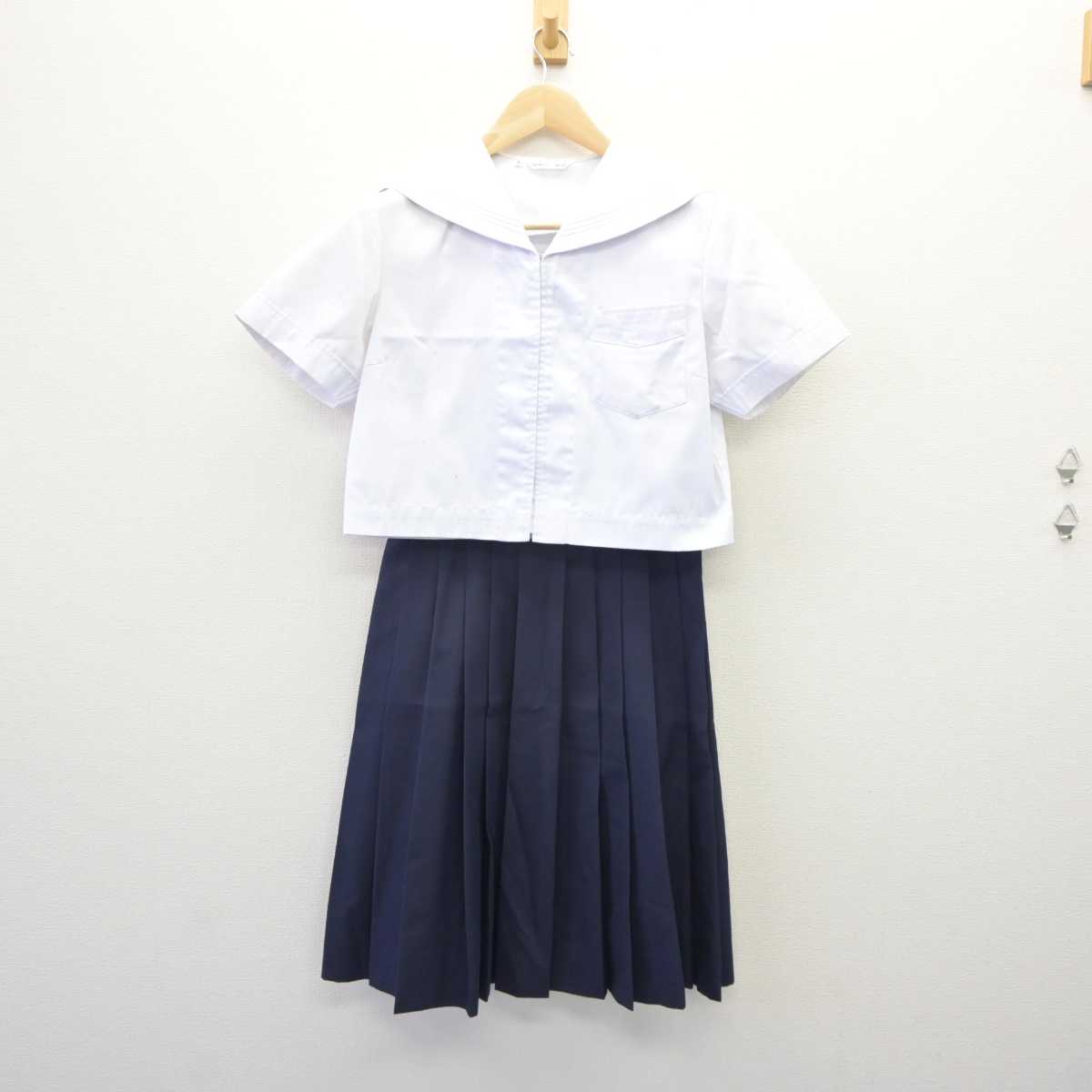 【中古】福岡県 修猷館高等学校 女子制服 2点 (セーラー服・スカート) sf060777