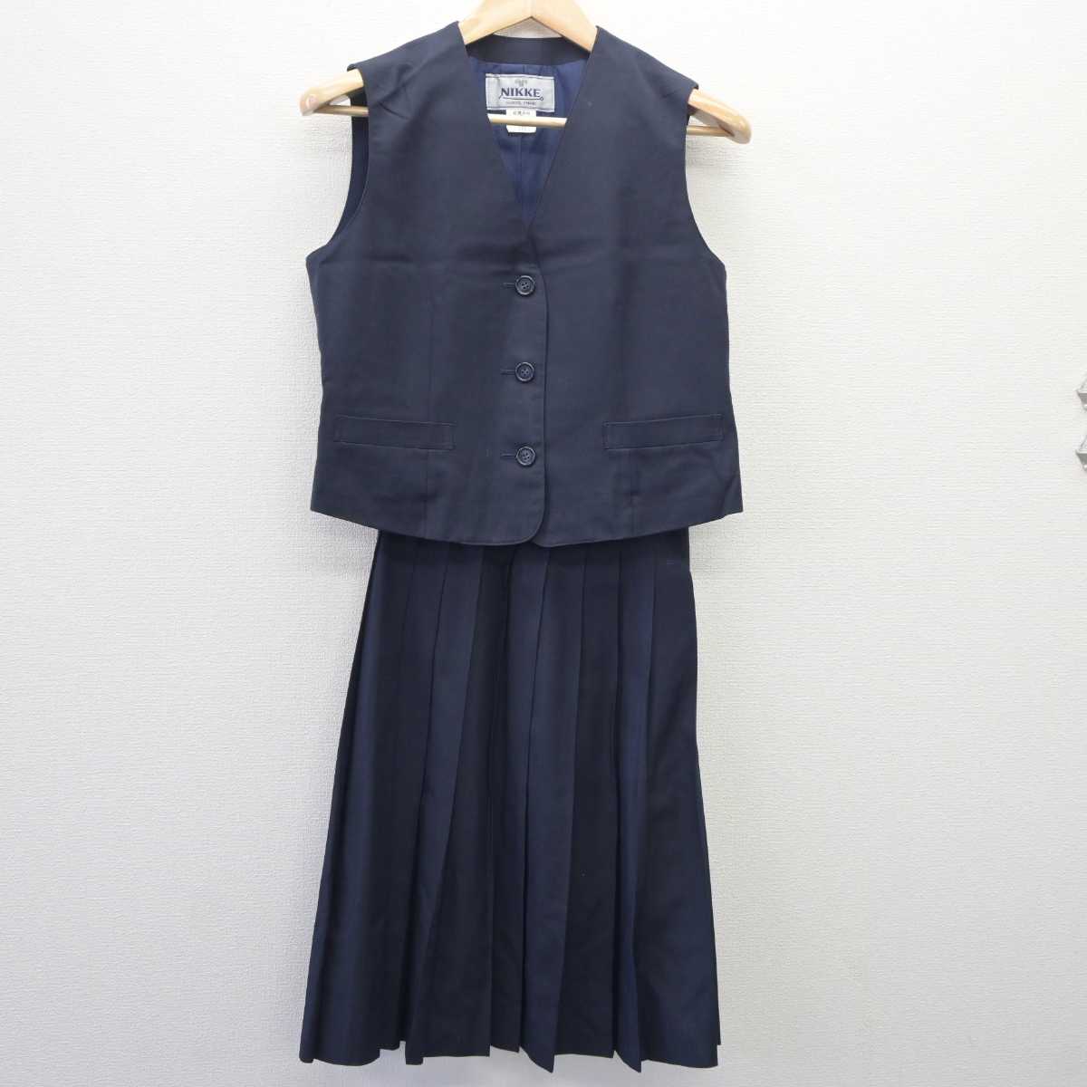 【中古】埼玉県 朝霞高等学校 女子制服 2点 (ベスト・スカート) sf060806