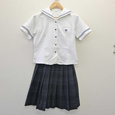 【中古】愛媛県 聖カタリナ学園高等学校 女子制服 3点 (セーラー服・スカート) sf060816