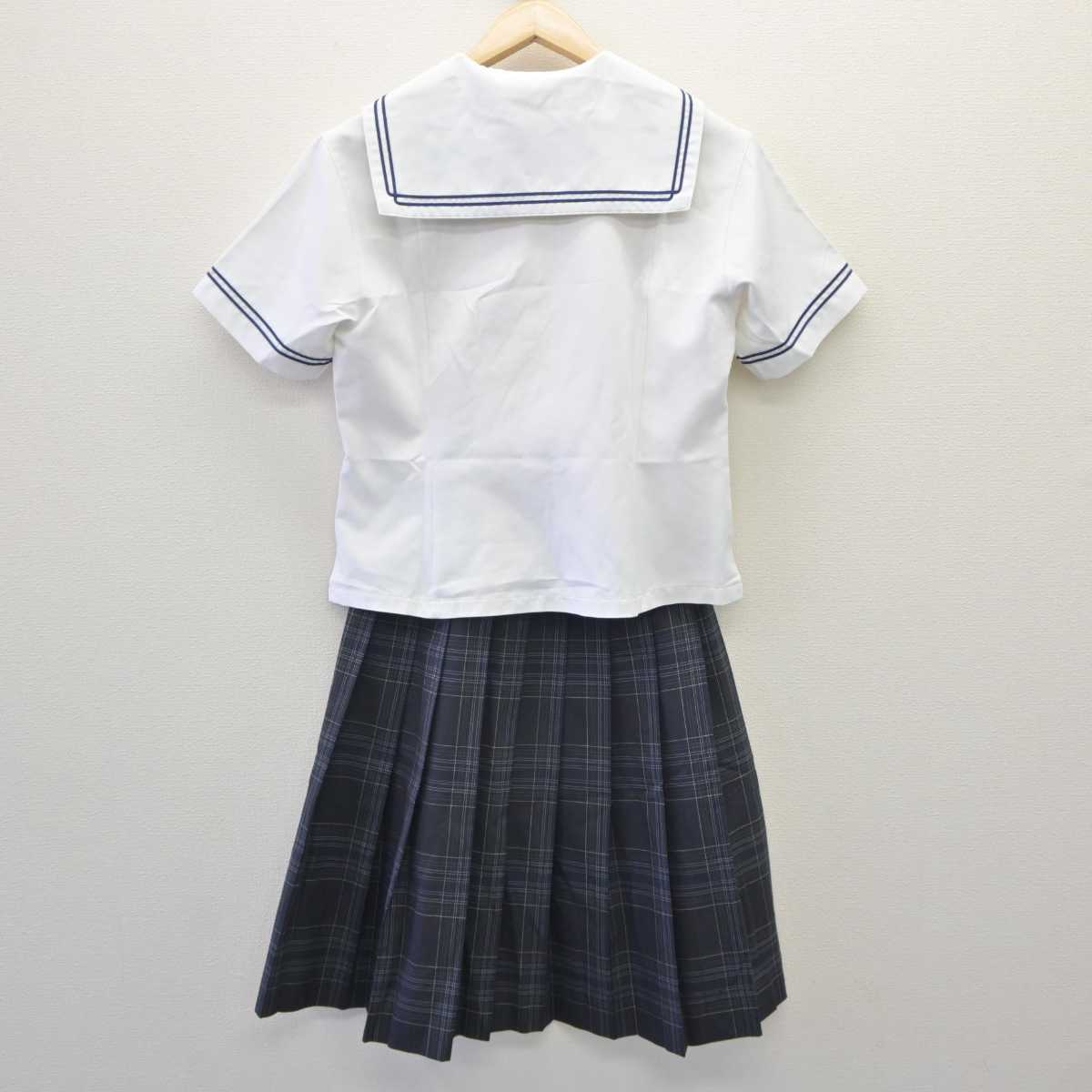 【中古】愛媛県 聖カタリナ学園高等学校 女子制服 3点 (セーラー服・スカート) sf060816