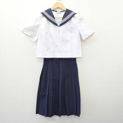 【中古】埼玉県 本庄中学校 女子制服 2点 (セーラー服・スカート) sf060834