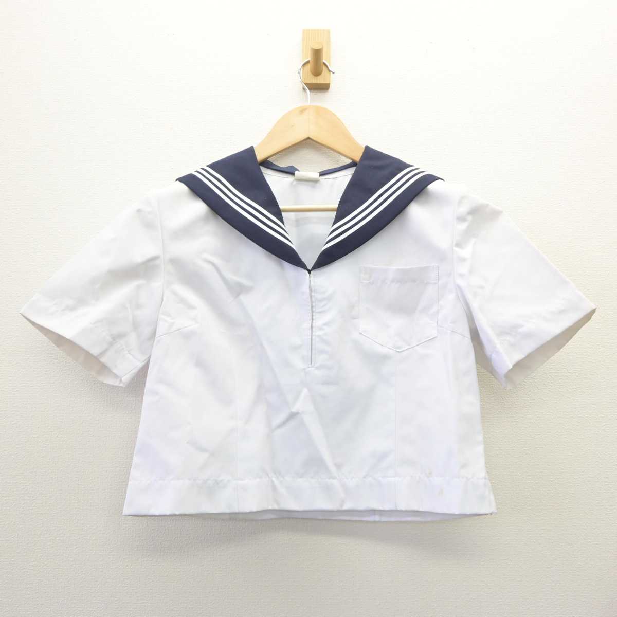 【中古】埼玉県 本庄中学校 女子制服 2点 (セーラー服・スカート) sf060834