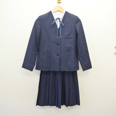 【中古】千葉県 習志野市立第二中学校 女子制服 4点 (ブレザー・シャツ・スカート) sf060874