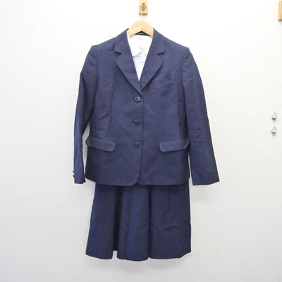 【中古】秋田県 秋田北高等学校 女子制服 8点 (ブレザー・ニット・シャツ・スカート) sf060881