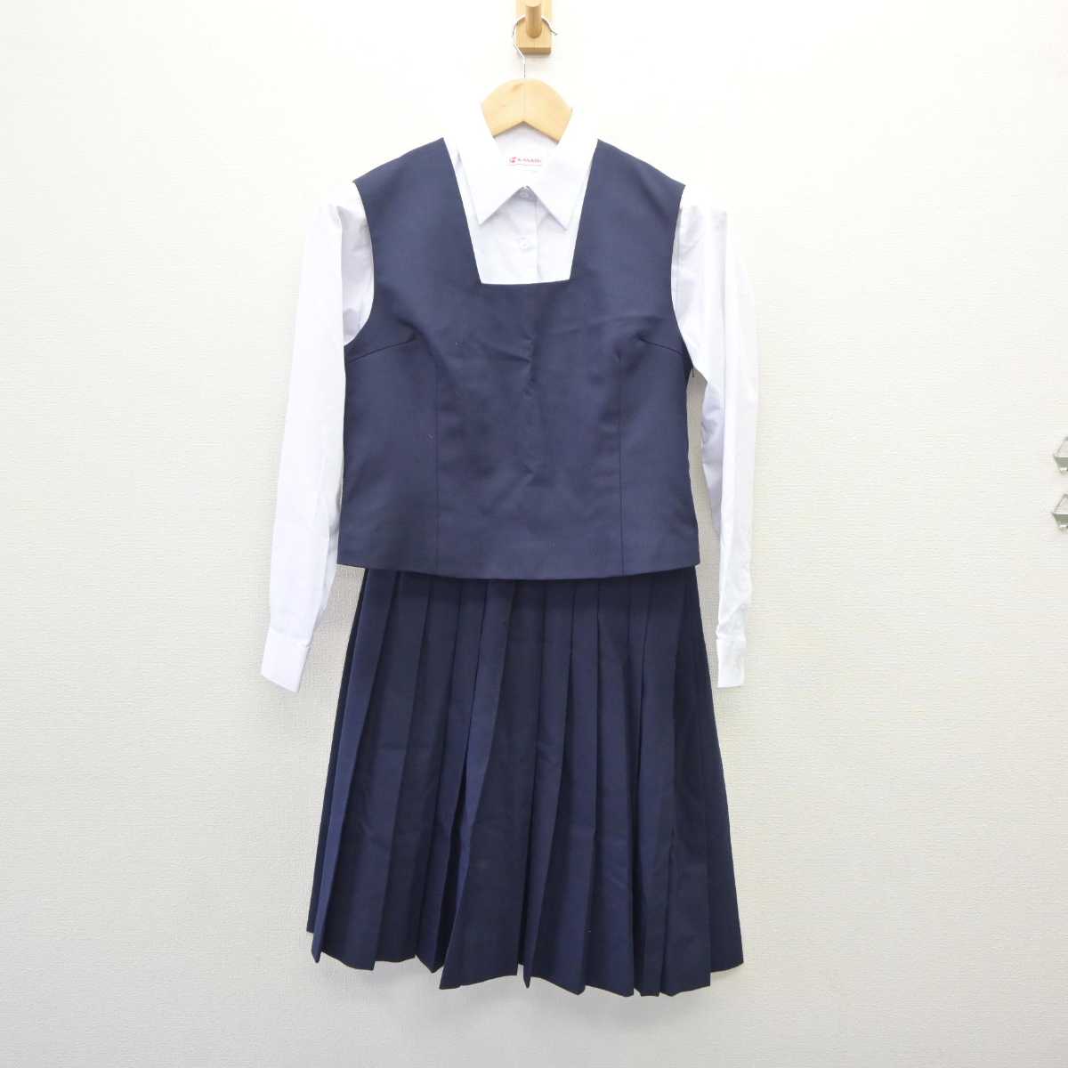 【中古】埼玉県 与野南中学校 女子制服 4点 (ブレザー・ベスト・シャツ・スカート) sf060894