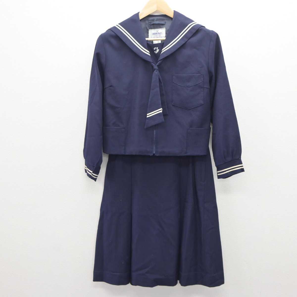 【中古】 学校名不明 女子制服 3点 (セーラー服・スカート) sf060918