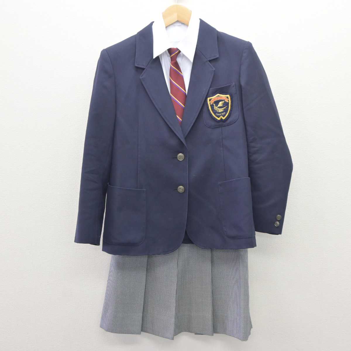 【中古】福岡県 福翔高等学校 女子制服 4点 (ブレザー・シャツ・スカート) sf060929