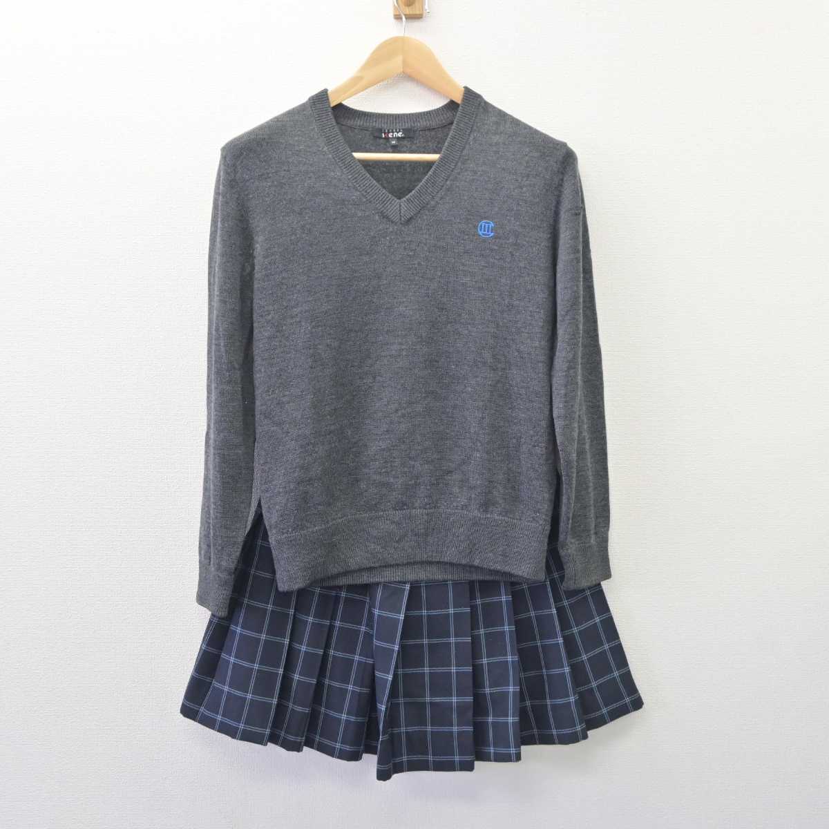 【中古】東京都 調布市立第三中学校 女子制服 2点 (ニット・スカート) sf060941