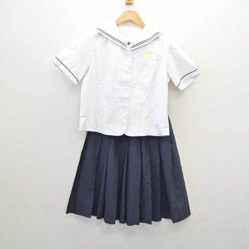 3 静岡県 浜松日体 中学校・高等学校 夏長袖セーラー服 夏スカート(W69