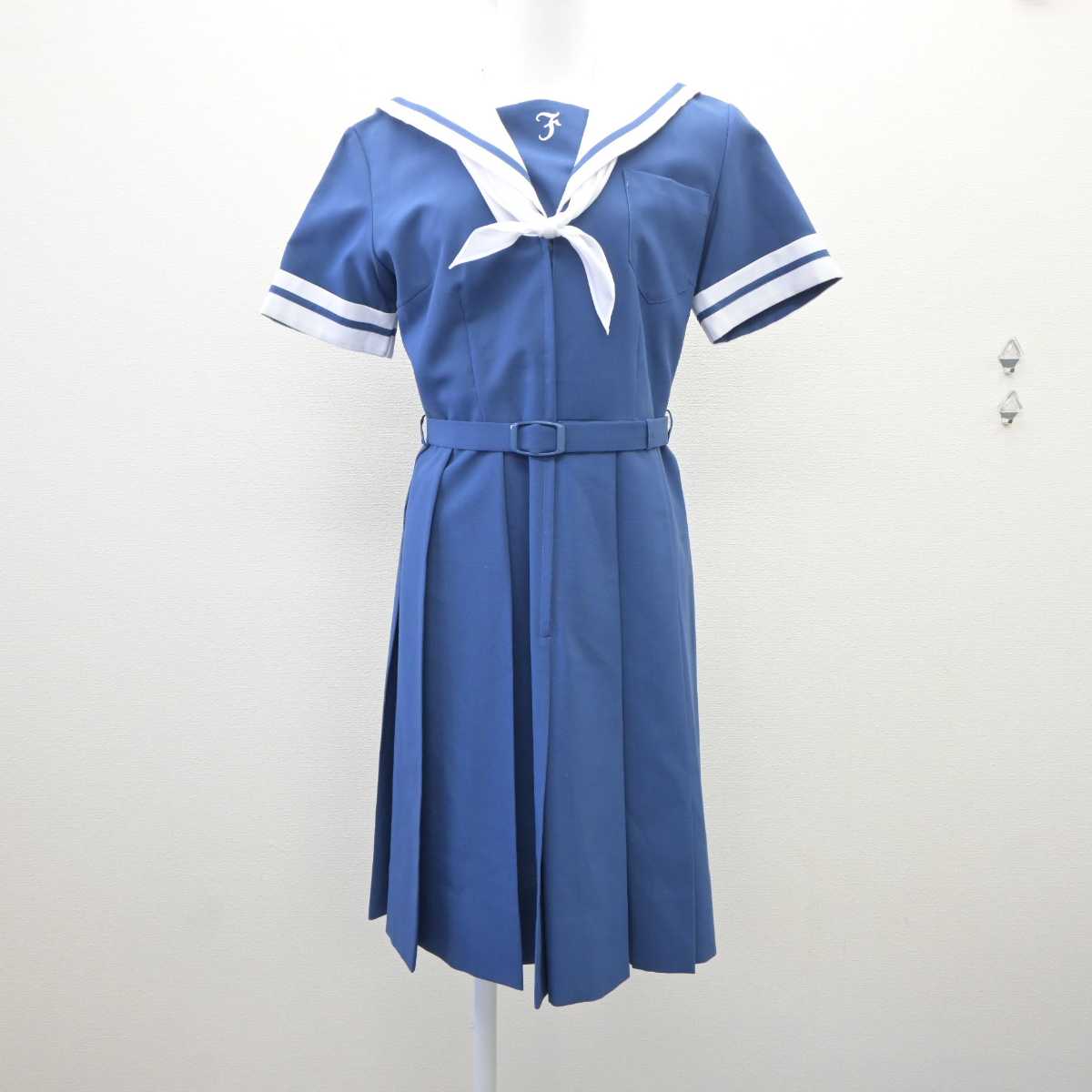 【中古】熊本県 熊本学園大学付属高等学校 女子制服 2点 (ジャンパースカート) sf060982