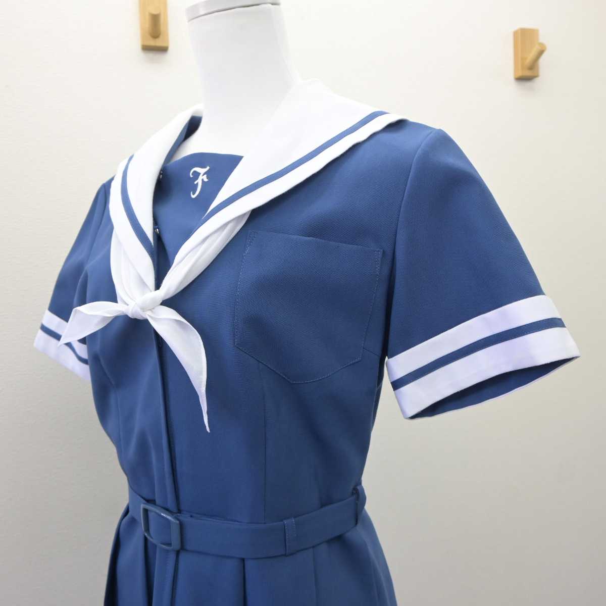 【中古】熊本県 熊本学園大学付属高等学校 女子制服 2点 (ジャンパースカート) sf060982