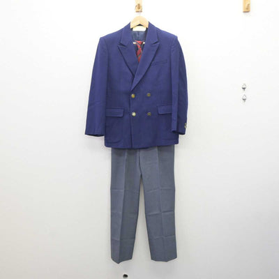 【中古】兵庫県 光ガ丘中学校 男子制服 4点 (ブレザー・ズボン・ズボン) sf060985