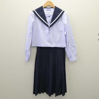 【中古】愛知県 安城高等学校 女子制服 3点 (セーラー服・スカート) sf060990