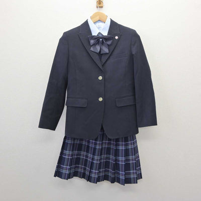 【中古】神奈川県  横浜学園高等学校 女子制服 6点 (ブレザー・ニット・シャツ・スカート) sf061006