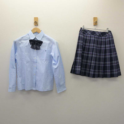 【中古】神奈川県  横浜学園高等学校 女子制服 6点 (ブレザー・ニット・シャツ・スカート) sf061006