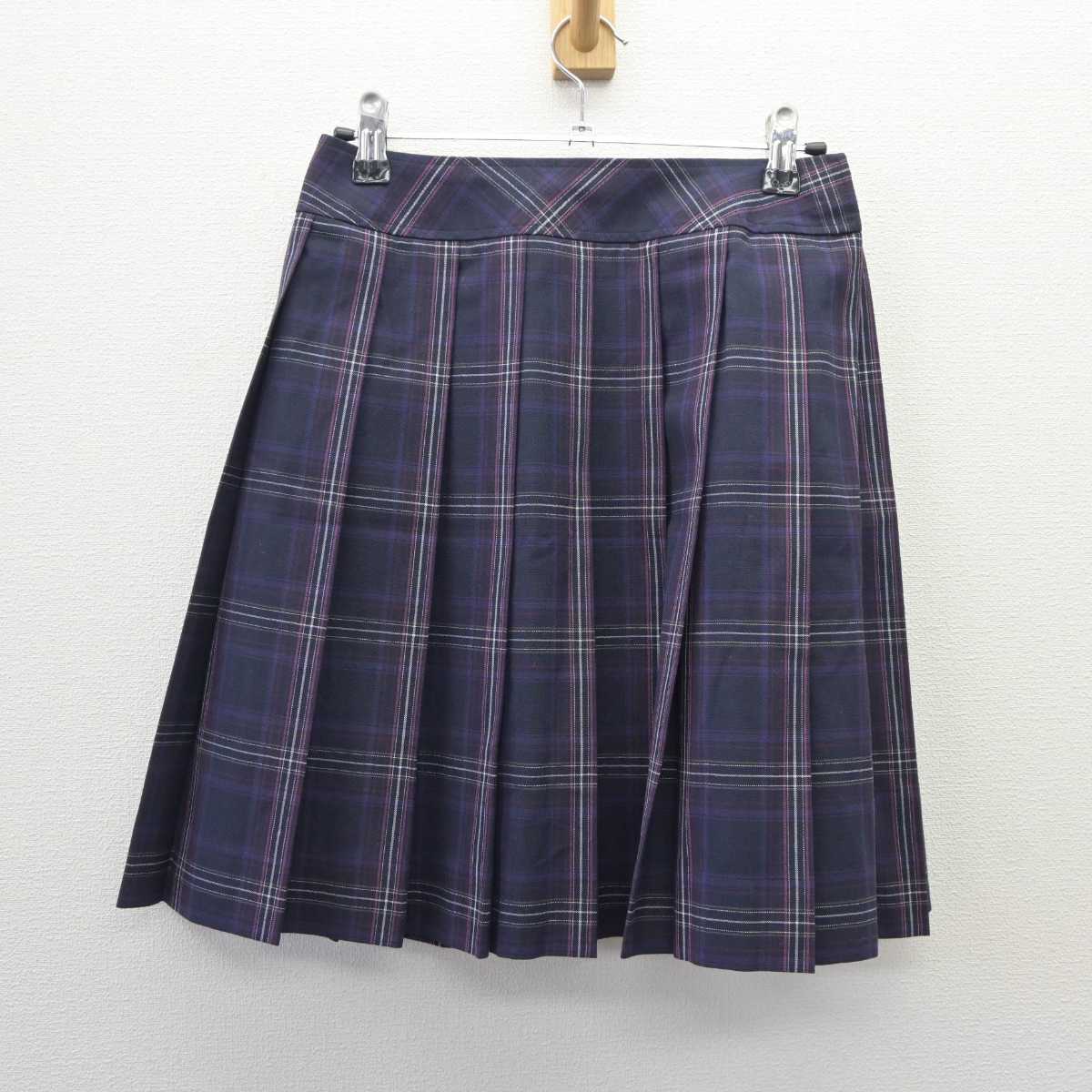 【中古】神奈川県 横浜学園高等学校 女子制服 2点 (ニットベスト・スカート) sf061007