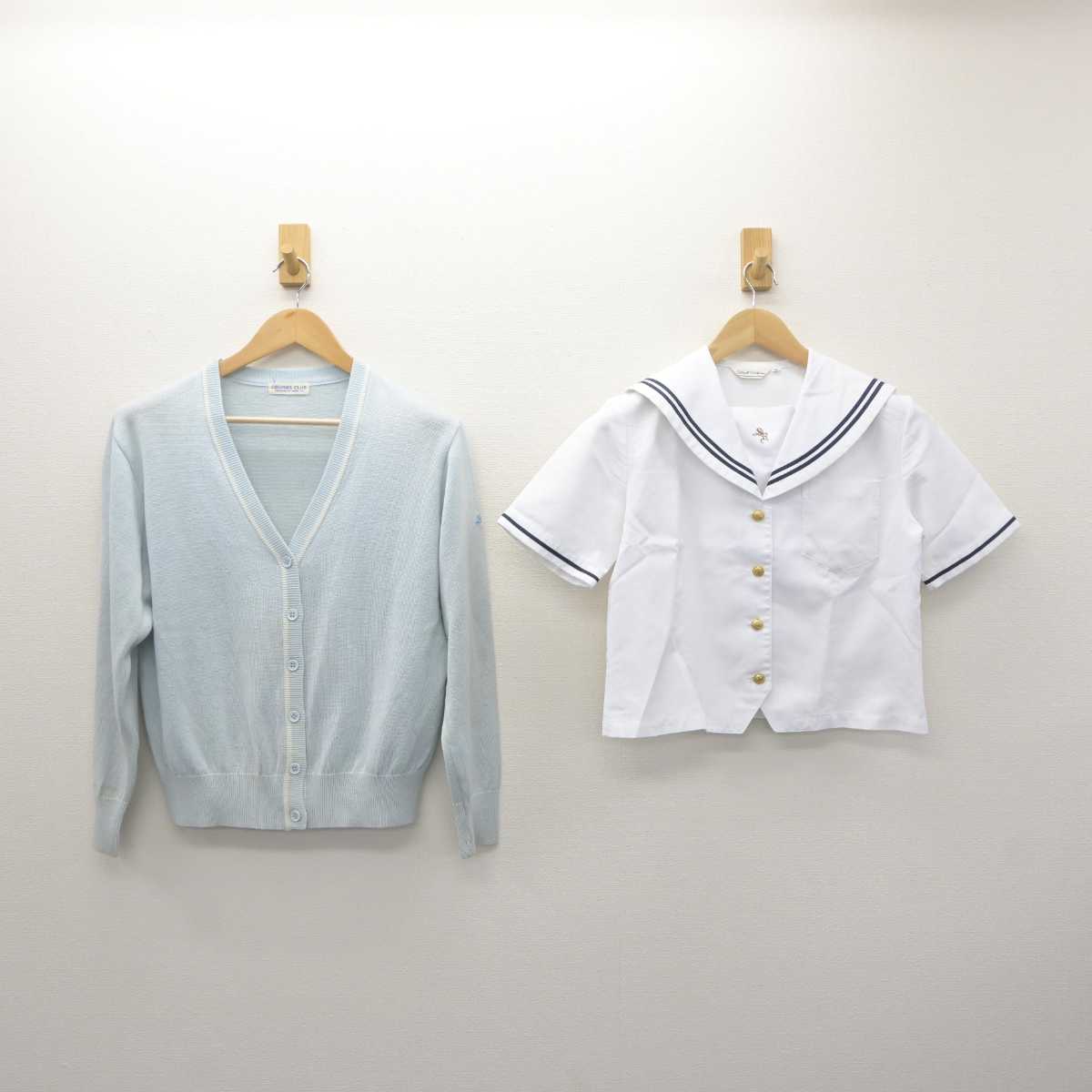 【中古】愛知県 南山学園 聖霊中学・高等学校 女子制服 2点 (セーラー服・ニット) sf061010