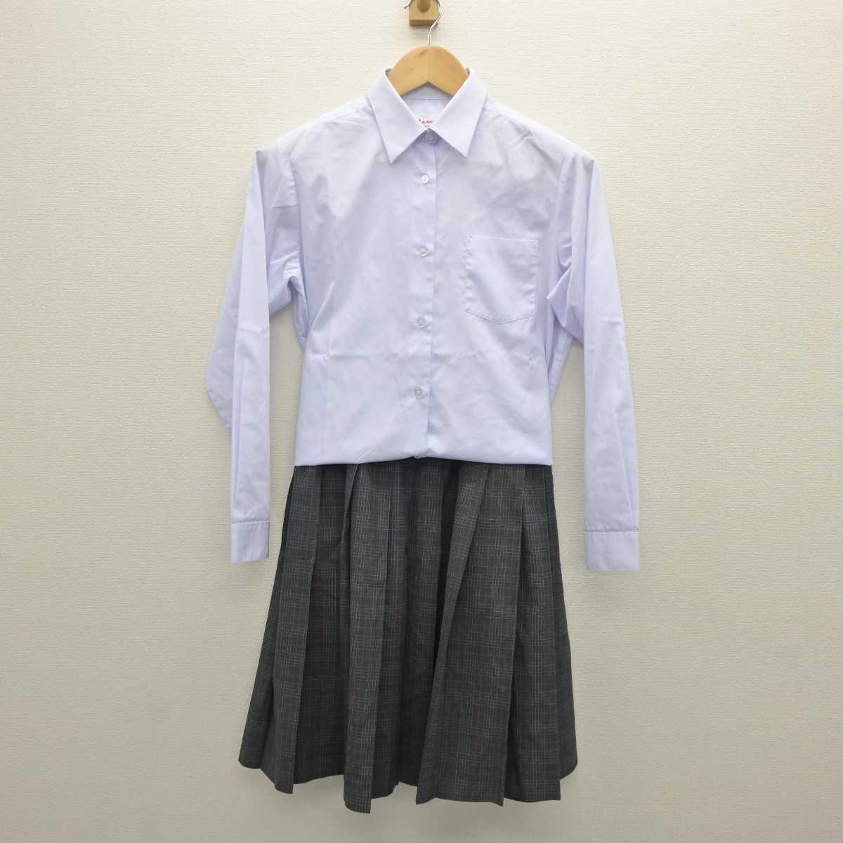 【中古】広島県 広島中等教育学校 女子制服 2点 (シャツ・スカート) sf061036