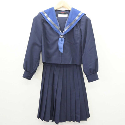 【中古】大阪府 茨木市立三島中学校 女子制服 3点 (セーラー服・スカート) sf061046