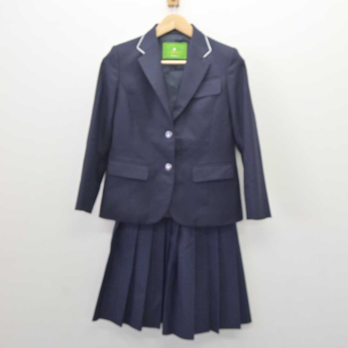 【中古】福岡県 福岡市内中学標準服 女子制服 3点 (ブレザー・スカート) sf061047