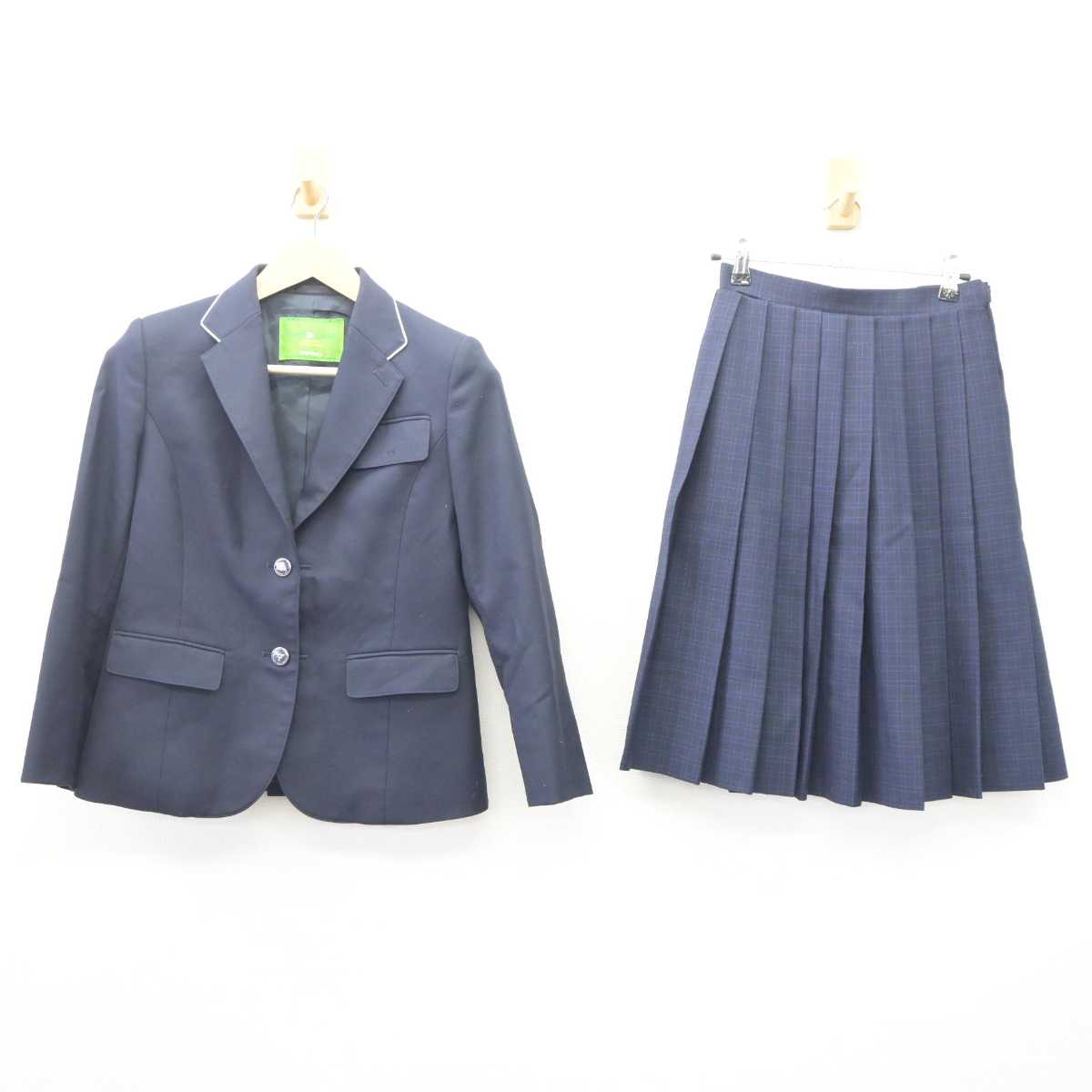 【中古】福岡県 福岡市内中学標準服 女子制服 3点 (ブレザー・スカート) sf061047