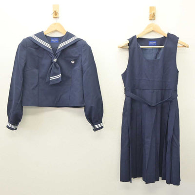 【中古】千葉県 柏第二中学校 女子制服 4点 (セーラー服・ジャンパースカート) sf061049