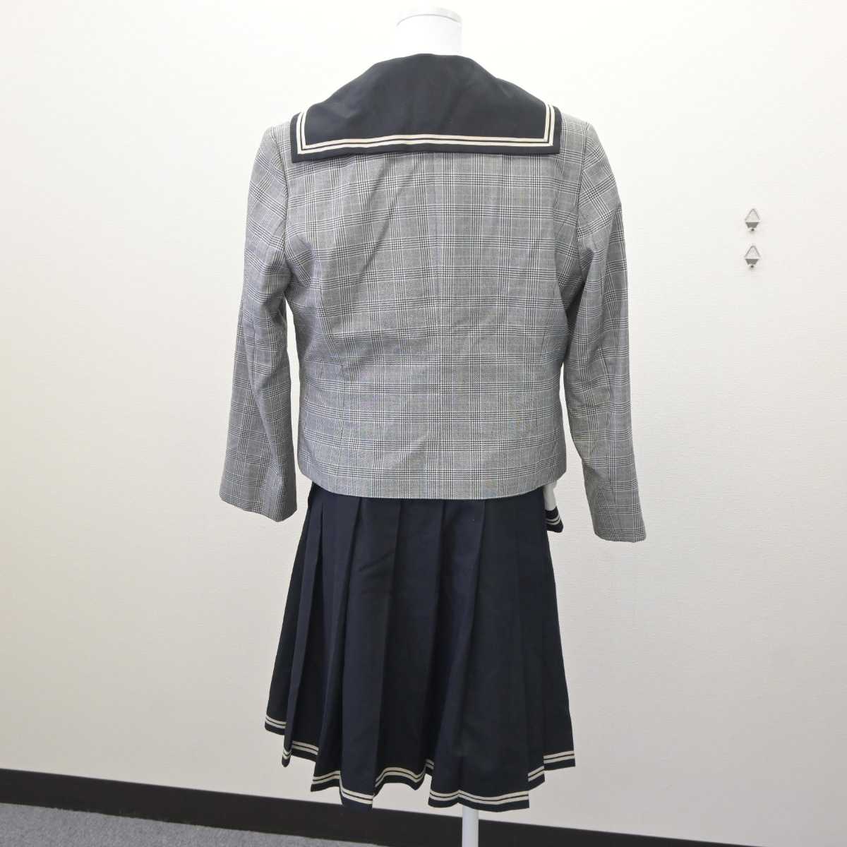 【中古】千葉県 翔凜中学校 女子制服 5点 (ブレザー・セーラー服・スカート) sf061050