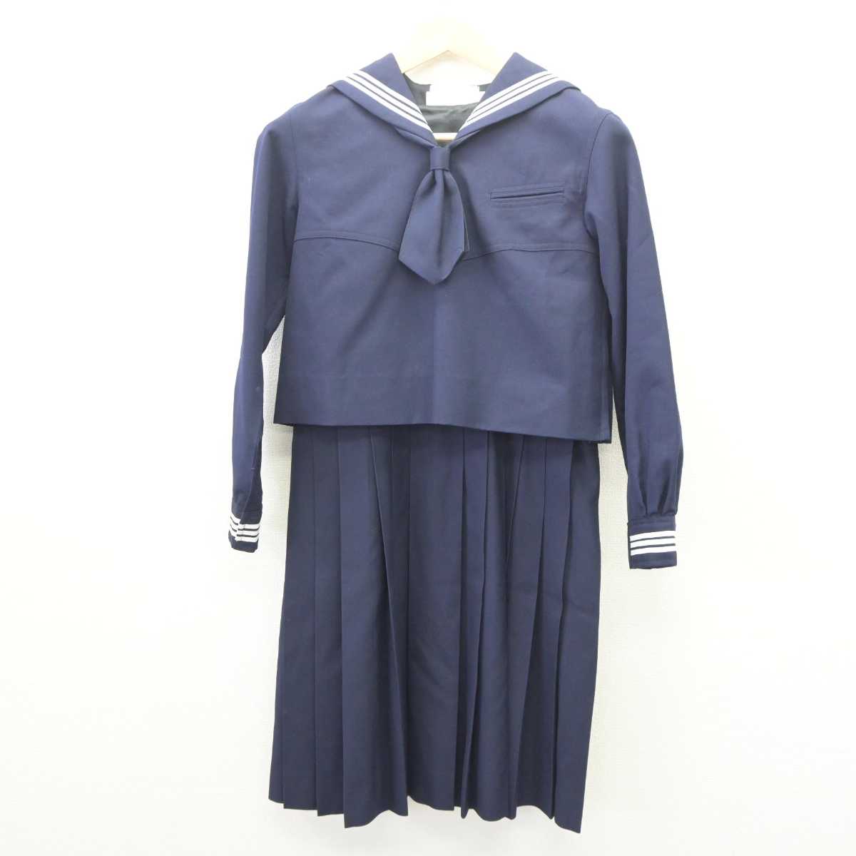 【中古】東京都 十文字高等学校 女子制服 3点 (セーラー服・ジャンパースカート) sf061064