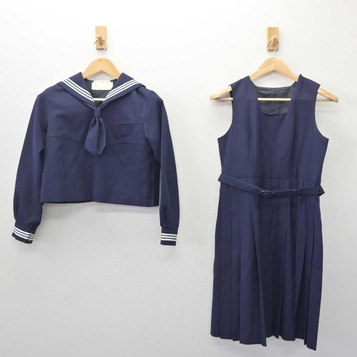 【中古】東京都 十文字高等学校 女子制服 3点 (セーラー服・ジャンパースカート) sf061064