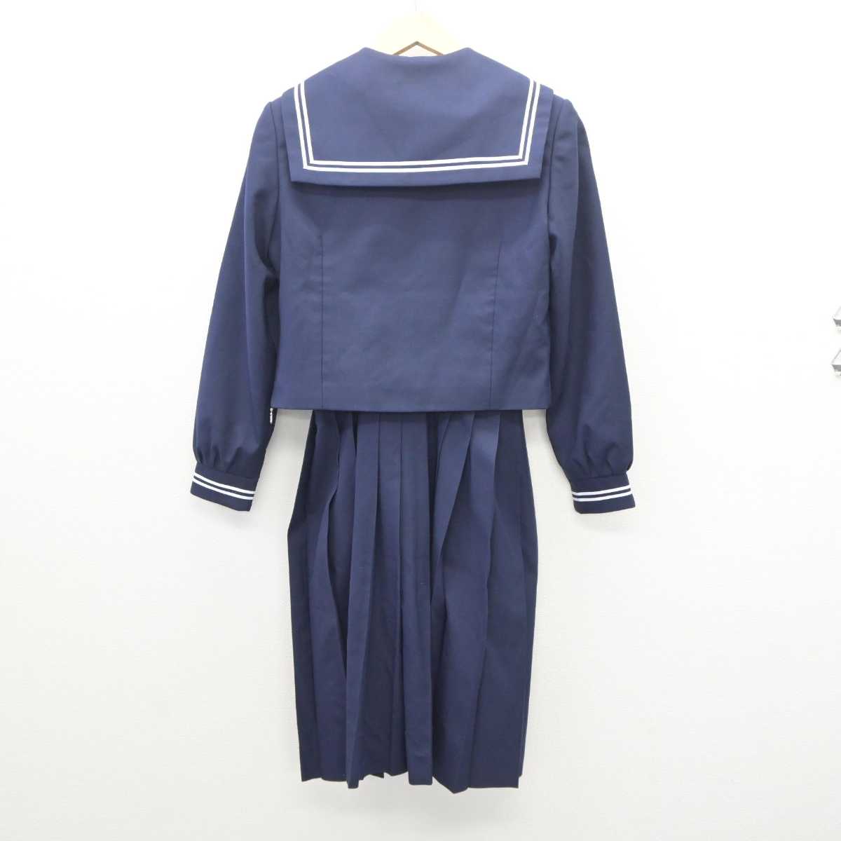 【中古】埼玉県 土合中学校 女子制服 2点 (セーラー服・スカート) sf061076