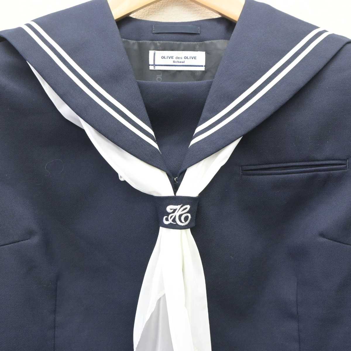 【中古】埼玉県 土合中学校 女子制服 2点 (セーラー服・スカート) sf061076