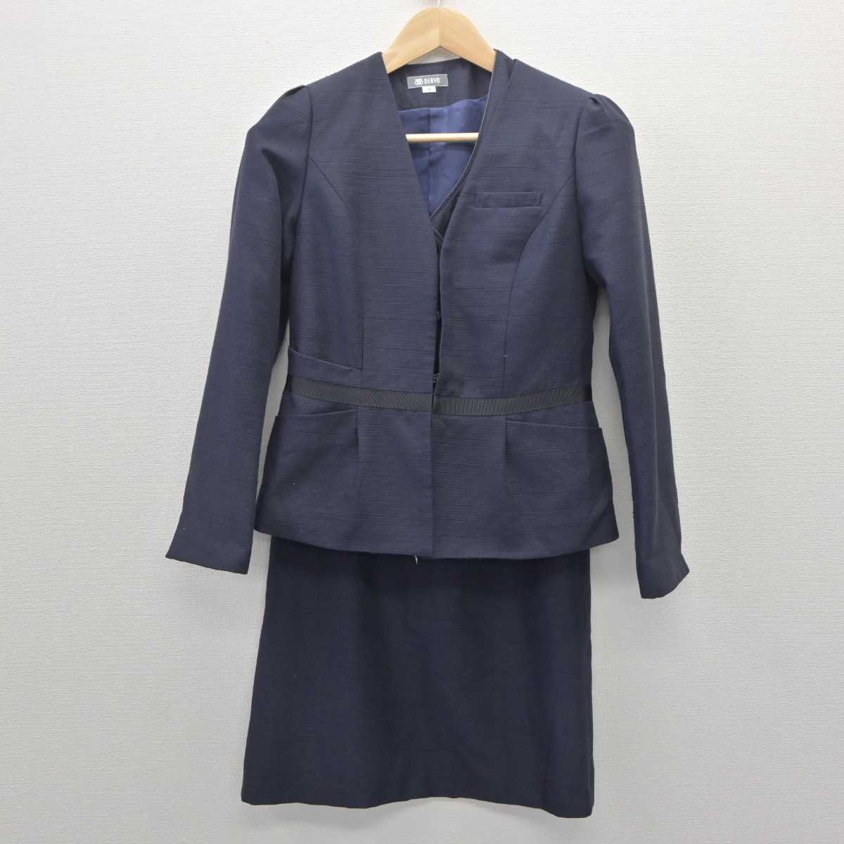 【中古】 事務服 女子制服 3点 (ジャケット・ベスト・スカート) sf061085