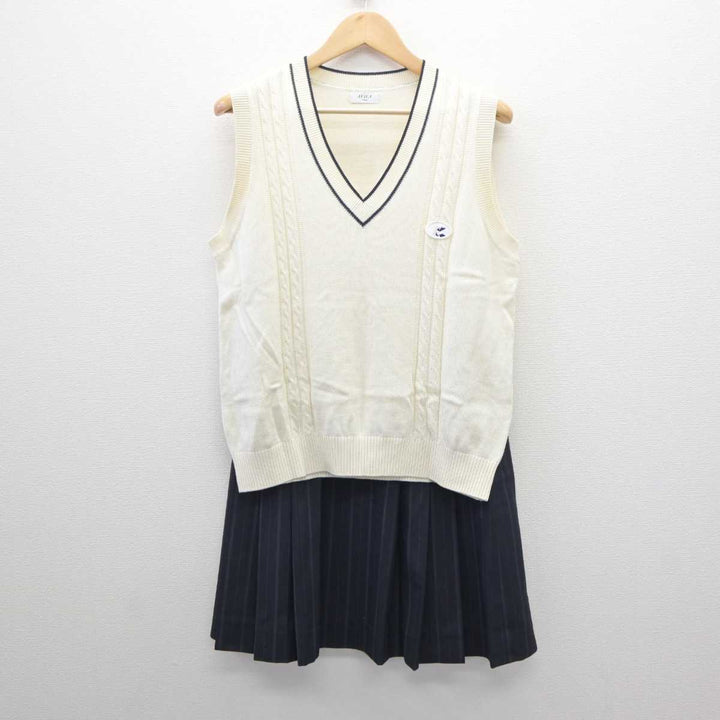 中古】埼玉県 久喜高等学校 女子制服 2点 (ニットベスト・スカート) sf061109 | 中古制服通販パレイド