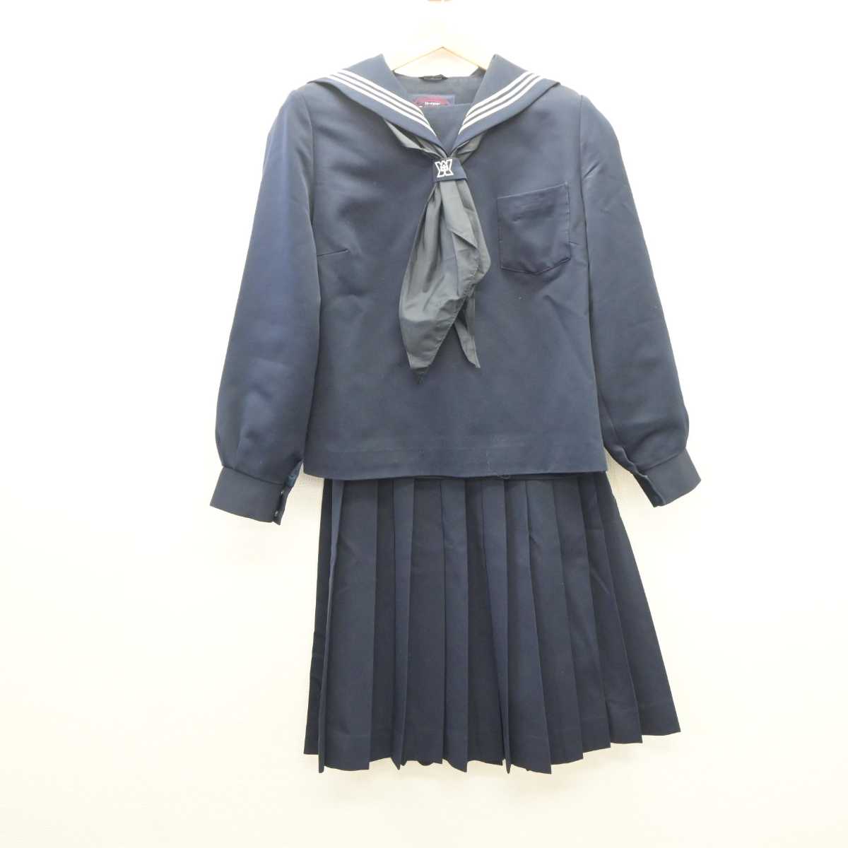 【中古】山形県 余目中学校 女子制服 4点 (セーラー服・スカート・スカート) sf061111