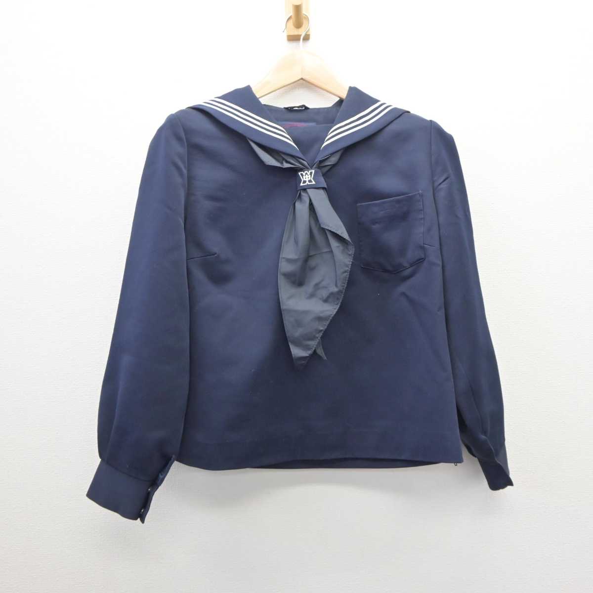 【中古】山形県 余目中学校 女子制服 4点 (セーラー服・スカート・スカート) sf061111