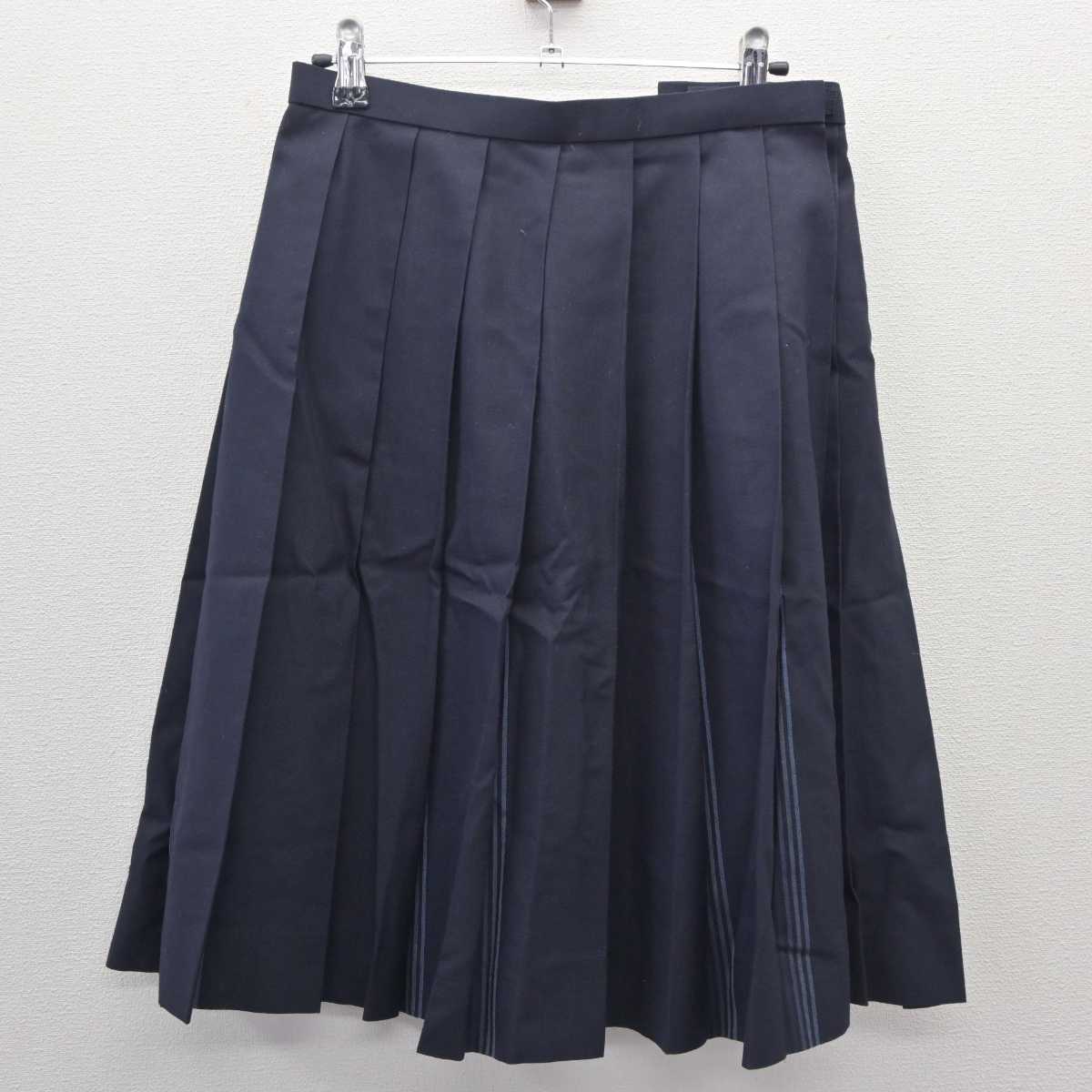 【中古】福岡県 中村学園女子高等学校 女子制服 3点 (ニットベスト・シャツ・スカート) sf061127