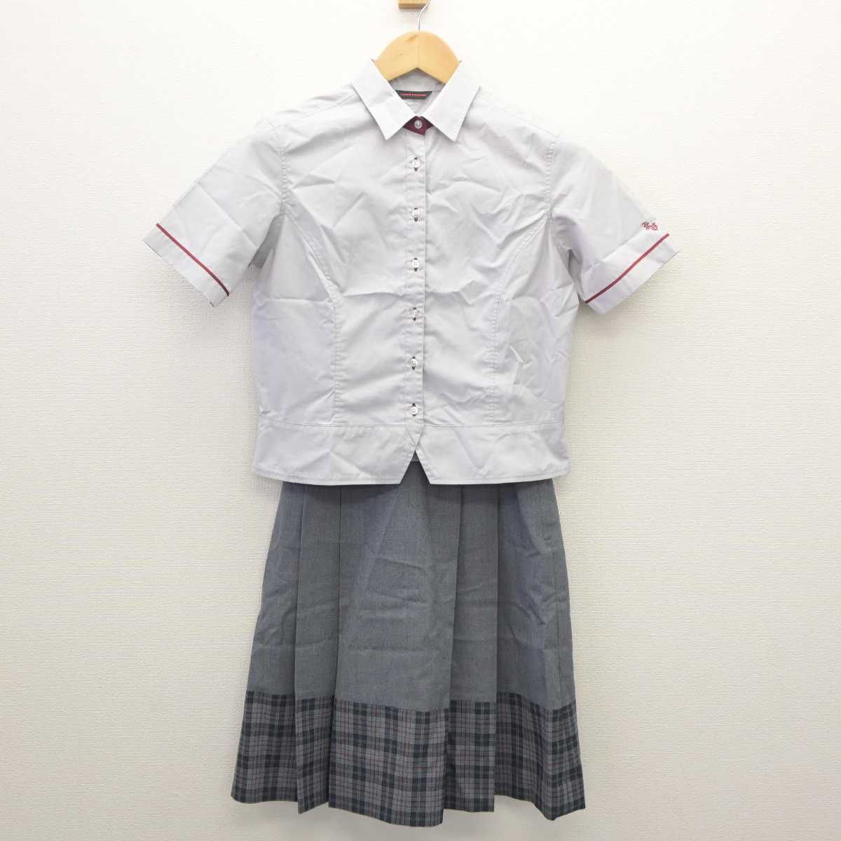 【中古】神奈川県 北鎌倉女子学園高等学校 女子制服 2点 (シャツ・スカート) sf061131