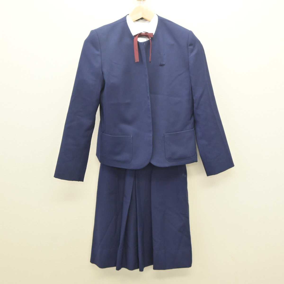 【中古】佐賀県 佐賀清和中学校 女子制服 4点 (ブレザー・シャツ・スカート) sf061136