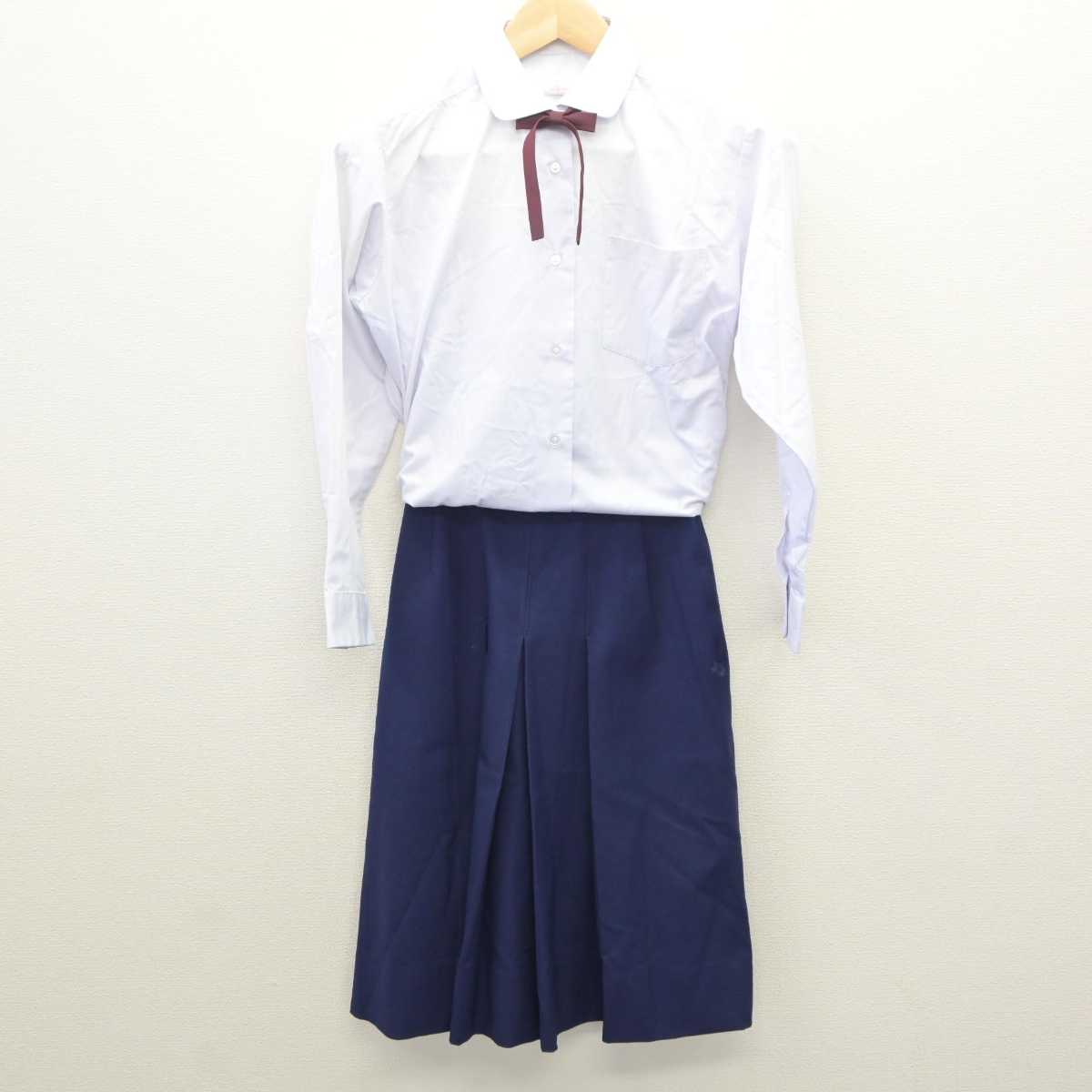 【中古】佐賀県 佐賀清和中学校 女子制服 4点 (ブレザー・シャツ・スカート) sf061136