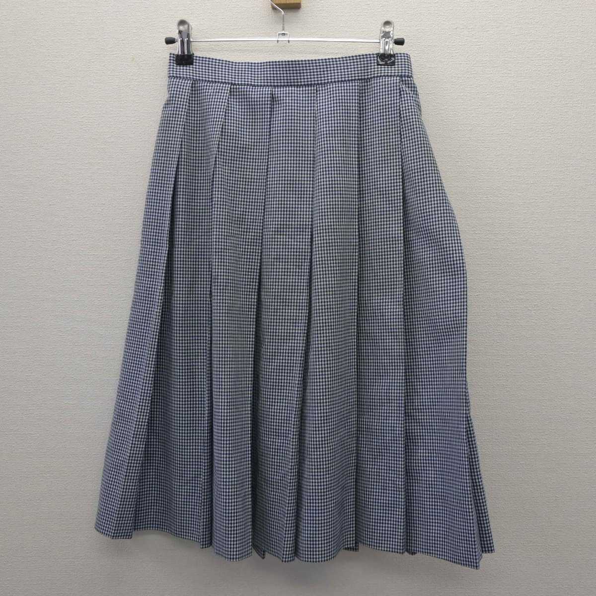 【中古】佐賀県 佐賀清和中学校 女子制服 3点 (ベスト・シャツ・スカート) sf061137