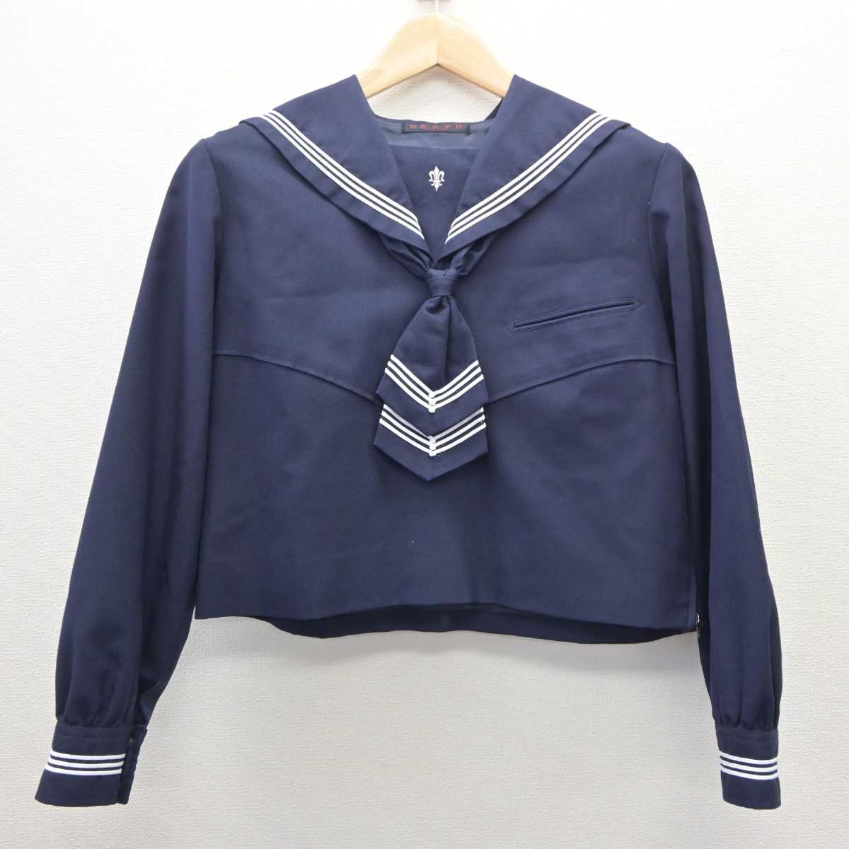 【中古】岩手県 盛岡白百合学園中学高等学校 女子制服 2点 (セーラー服・スカート) sf061142