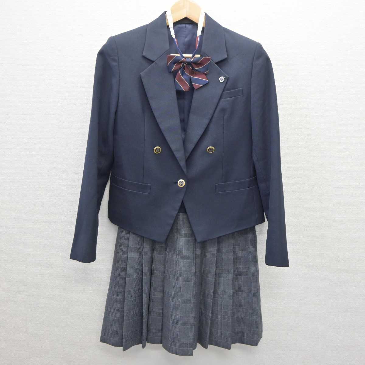 【中古】神奈川県 谷本中学校 女子制服 4点 (ブレザー・スカート) sf061151