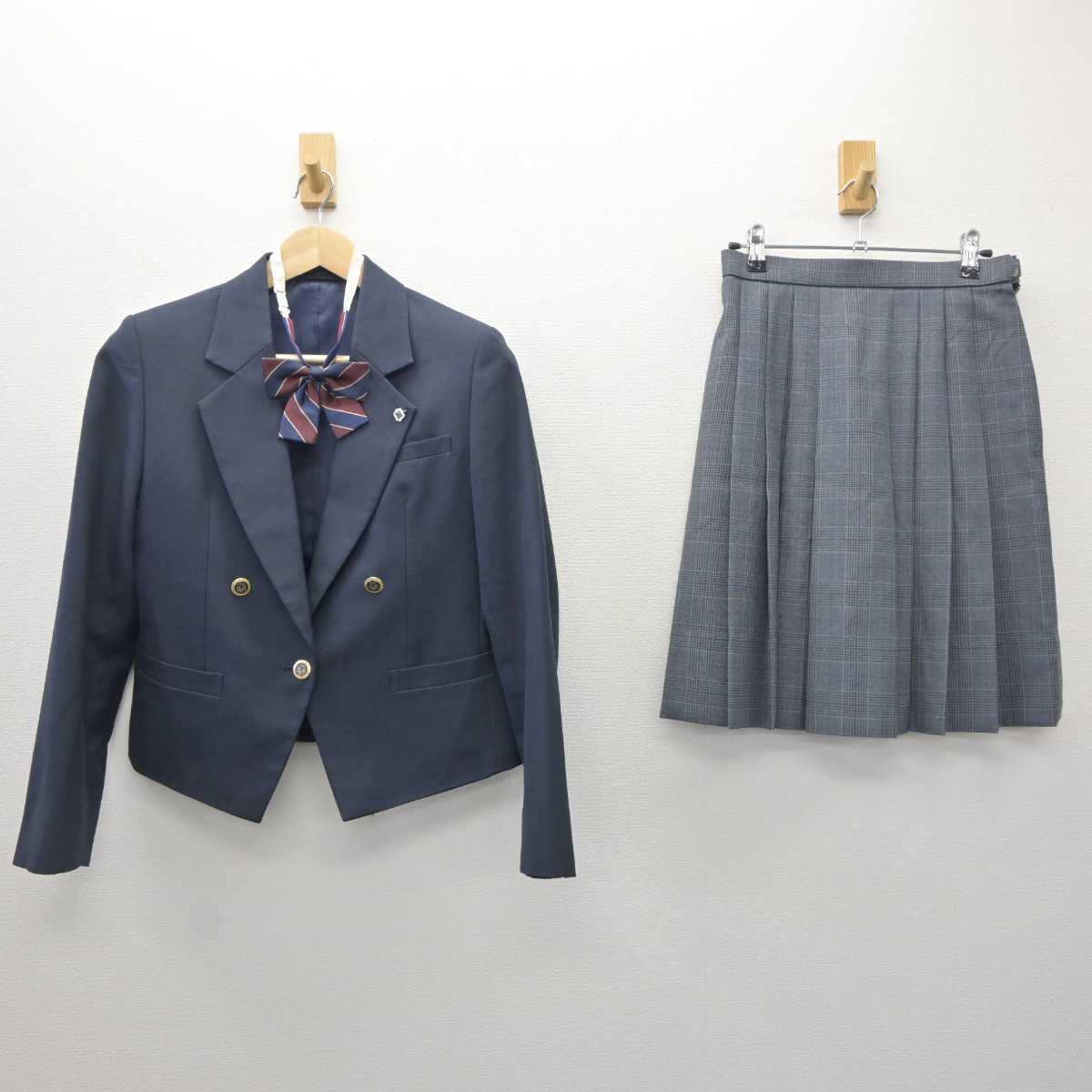 【中古】神奈川県 谷本中学校 女子制服 4点 (ブレザー・スカート) sf061151