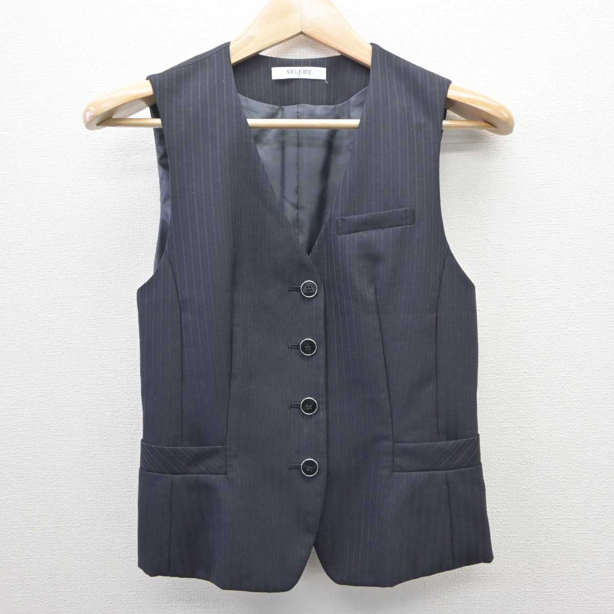 【中古】 事務服 女子制服 2点 (ベスト・スカート) sf061158