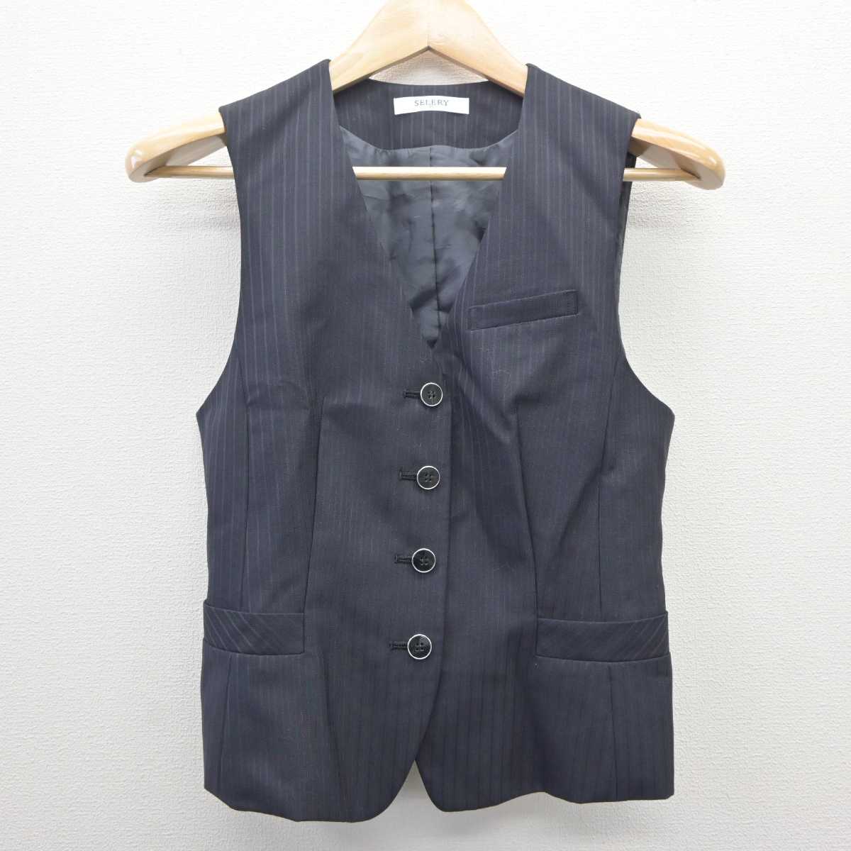 【中古】 事務服 女子制服 2点 (ベスト・スカート) sf061159